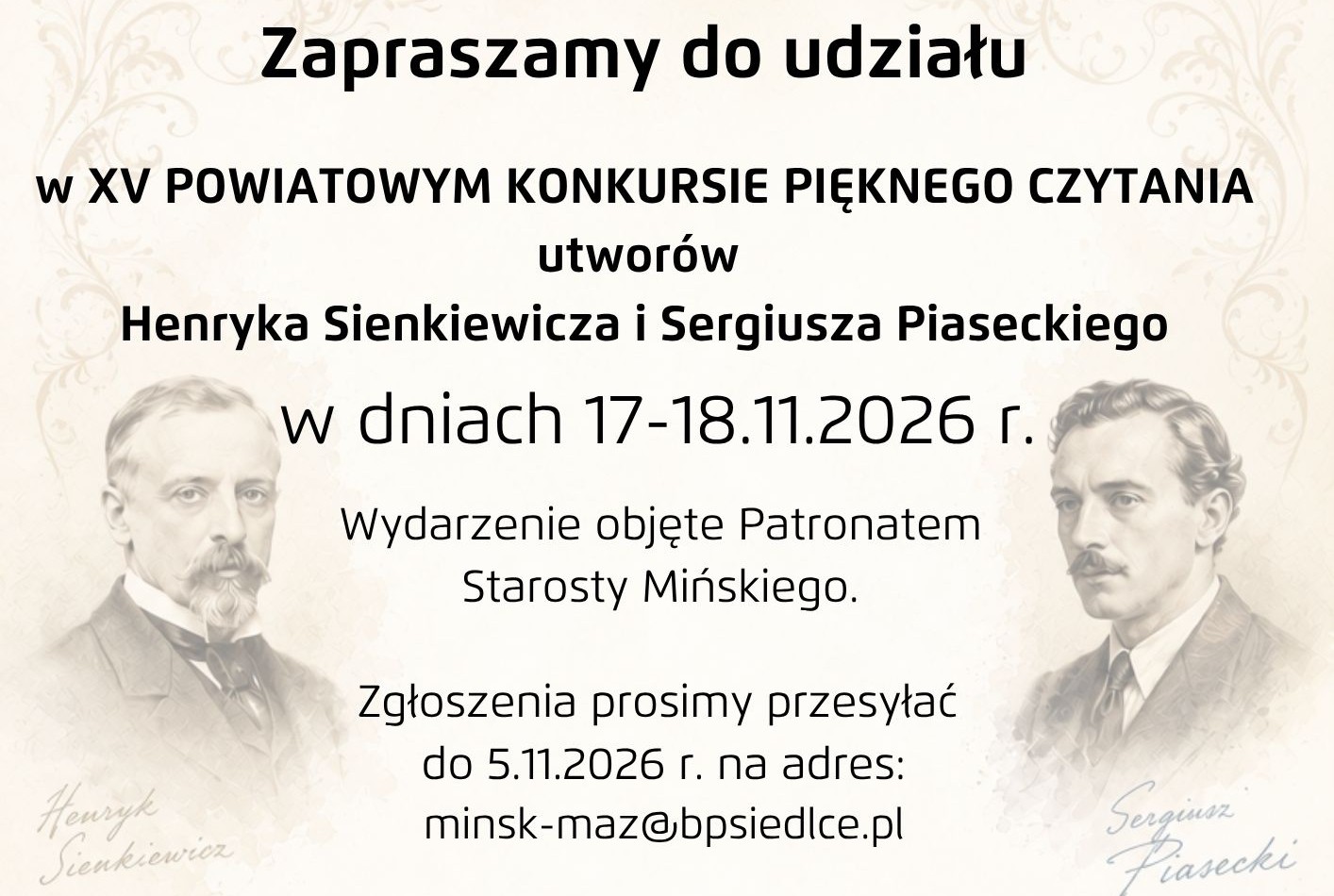 XV Powiatowy Konkurs Pięknego Czytania